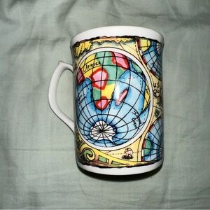 Duchess Fine Bone China Tea Cup Southern Hemisphere World Map Decorative Mug